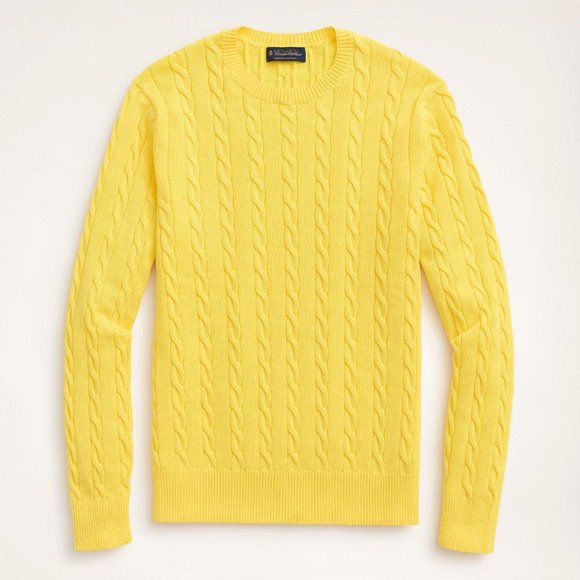 Brooks Brothers Other - NWT Brooks Brothers Linen Cable Crewneck Sweater